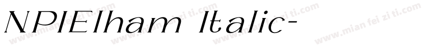 NPIElham Italic字体转换